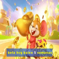 beta hcg baixo 5 semanas